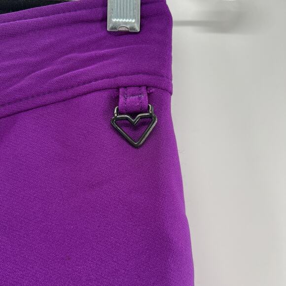 Vintage‎ Obermeyer Ski Pants Women 6* Purple Shiny Iridescent Stirrups Snow 90s - Picture 4 of 13